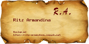 Ritz Armandina névjegykártya